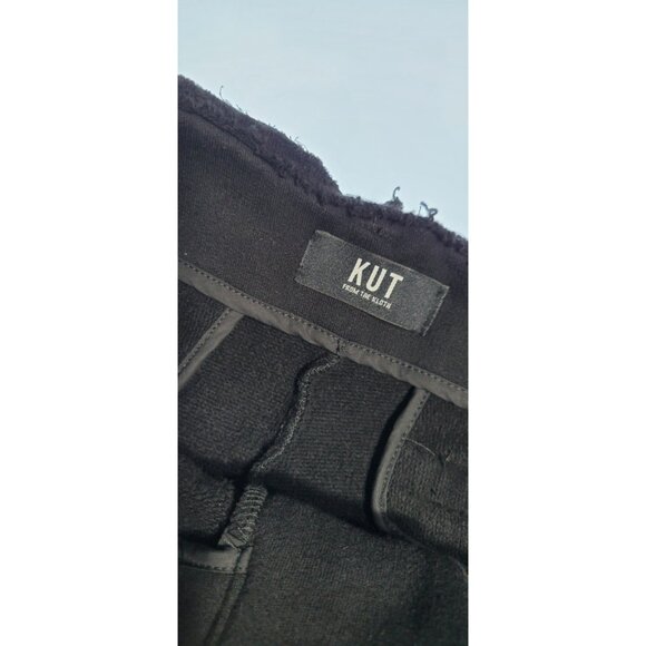 NEW Kut From Womens High Rise Wide Leg Sweatpants Black Size 30" - Picture 7 of 13